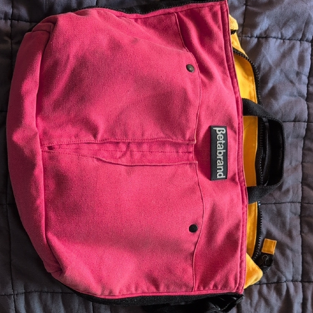 Betabrand Pink and Yellow Tote Bag